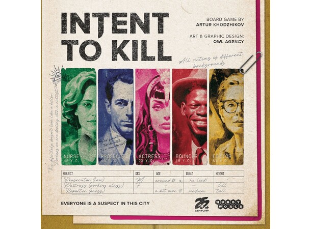 Intent to Kill Brädspel 