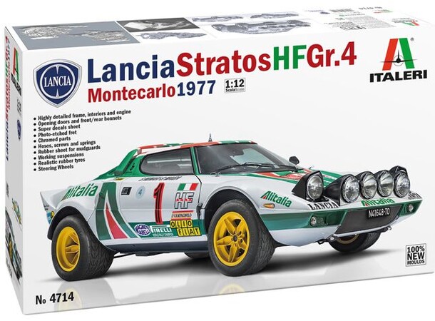 Lancia Stratos HF Gr.4 Montecarlo 1977 Italeri 1:12 Byggsats 