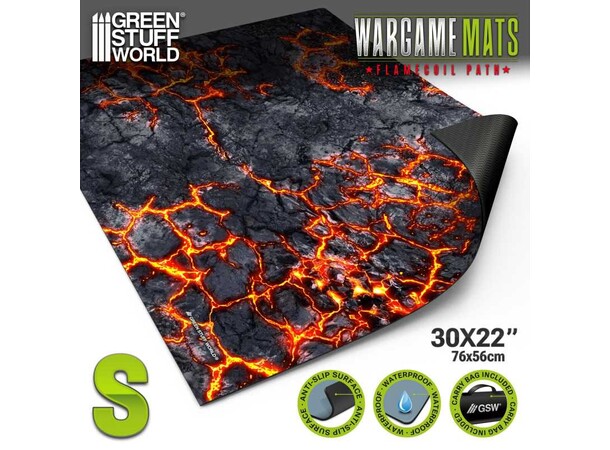 Neoprene Mat 22x32 Flamecoil Path Green Stuff World - 56 x 76 cm 