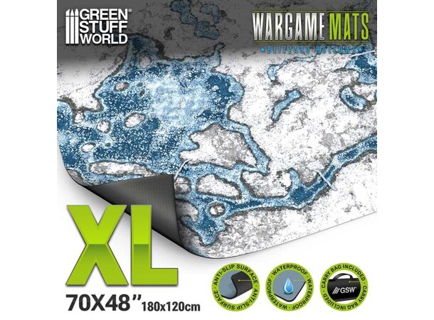 Neoprene Mat 4x6 Blizzard Hollows Green Stuff World - 120 x 180 cm 