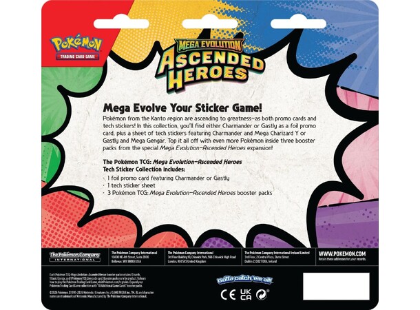 Pokemon Ascended Heroes Tech Sticker #1 Charmander 