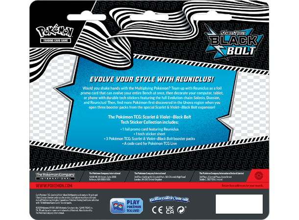 Pokemon Black Bolt Tech Sticker Coll Reuniclus 