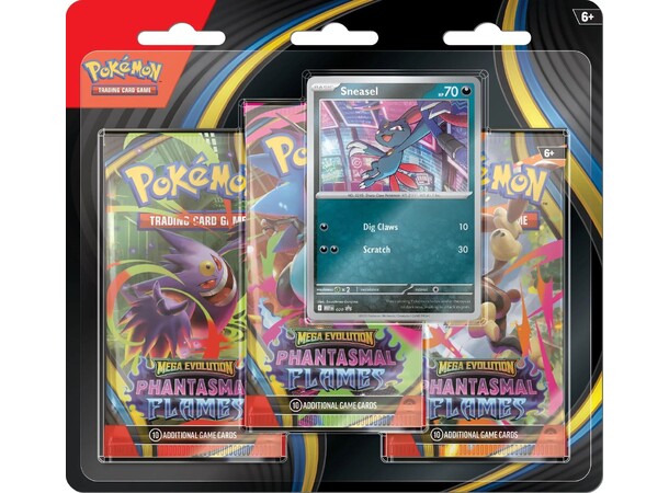 Pokemon Phantasmal Flames 3P Sneasel 3-Pack Blister 