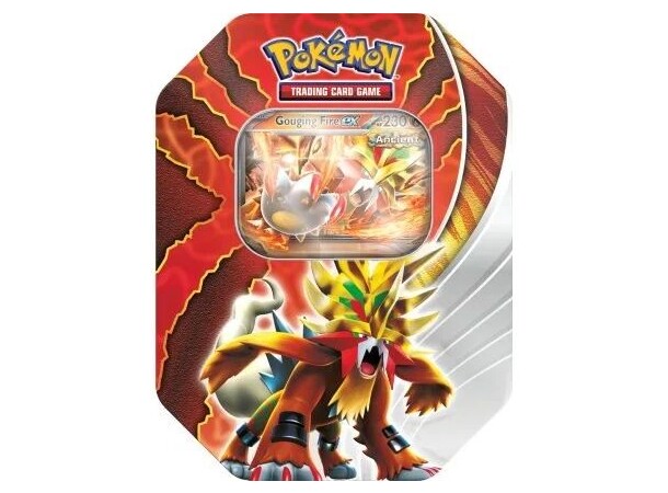 Pokemon Tin Box Gouging Fire ex Paradox Destinies 