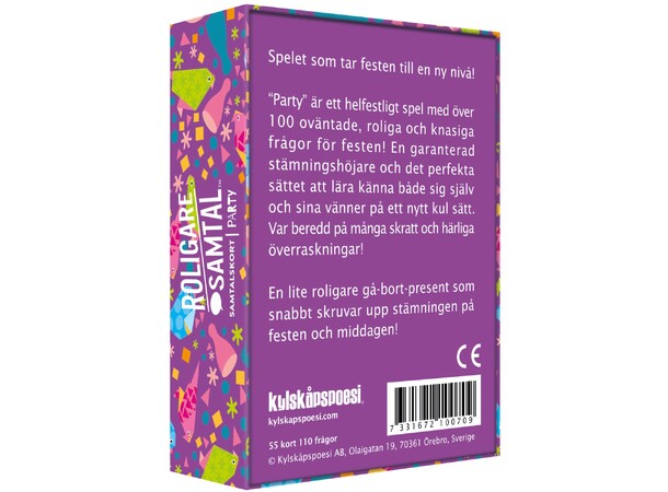 Roligare Samtal Party Partyspel Svensk utgåva 