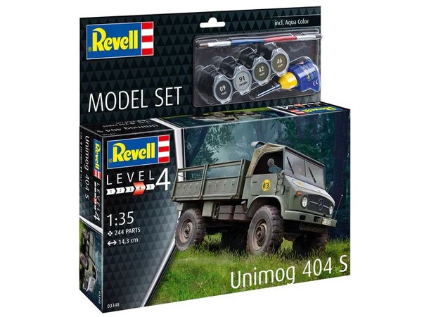 Unimog 404 S Starter Set Revell 1:35 Byggsats 