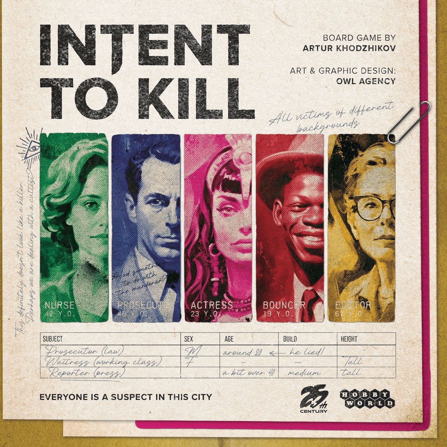 Intent to Kill Brädspel