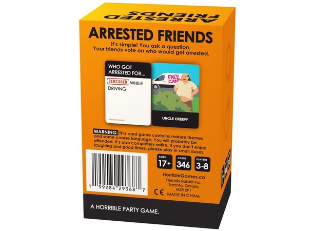 Arrested Friends Partyspel 