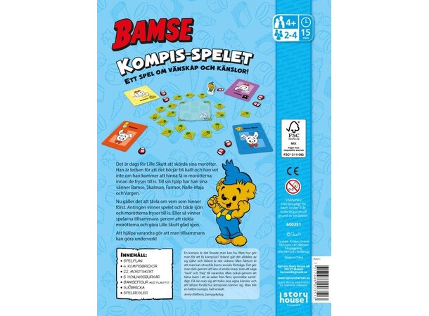 Bamse Kompis spelet Brädspel Svensk utgåva 