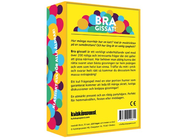 Bra gissat Partyspel Svensk utgåva 