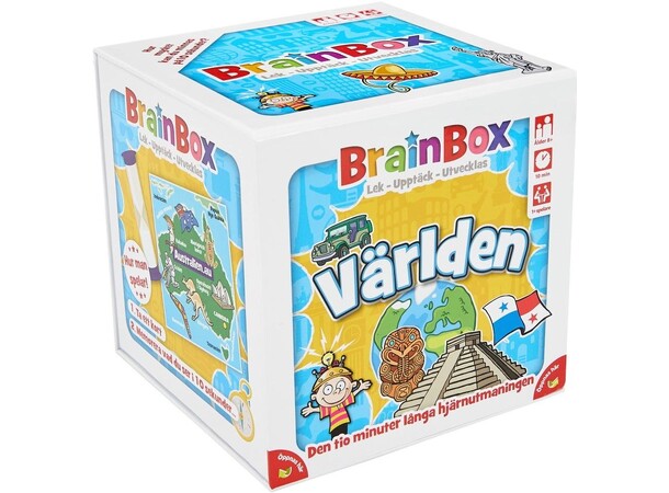 Brainbox Världen Brädspel Svensk utgåva 