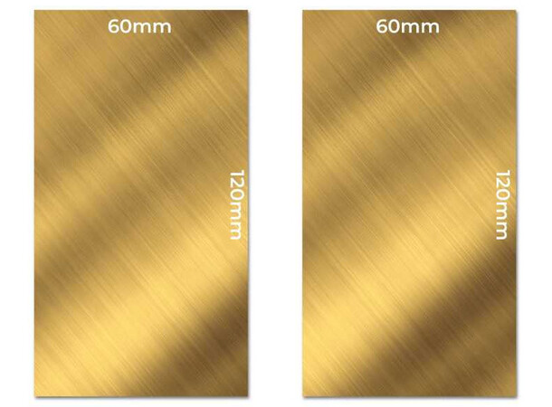 Brass Metal Sheets 60x120mm x2 Green Stuff World 