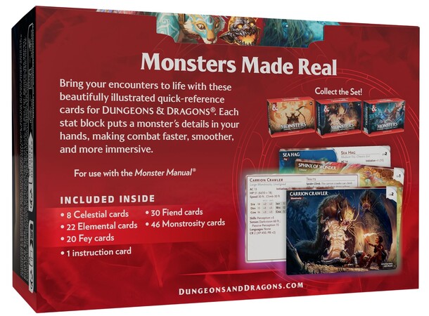 D&D Monsters Mystical & Menacing Dungeons & Dragons Reference Cards 