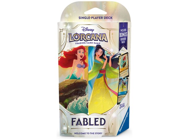 Disney Lorcana Fabled Starter Deck #2 Ariel & Mulan - Amber & Sapphire 