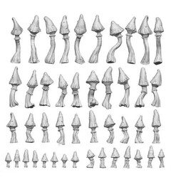 Goblin Mushrooms 3D Printed 1:48 x45 Green Stuff World