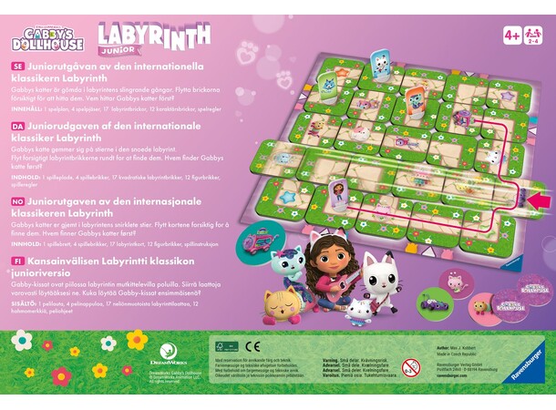 Labyrinth Junior Gabbys Dollhouse Brädspel - Svensk utgåva 