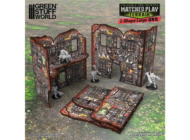 Matched Play Large L-Shaped Ruin Orks Pre-Painted - Green Stuff World 