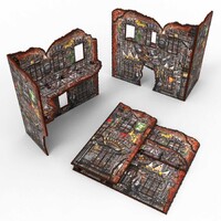 Matched Play Large L-Shaped Ruin Orks Pre-Painted - Green Stuff World