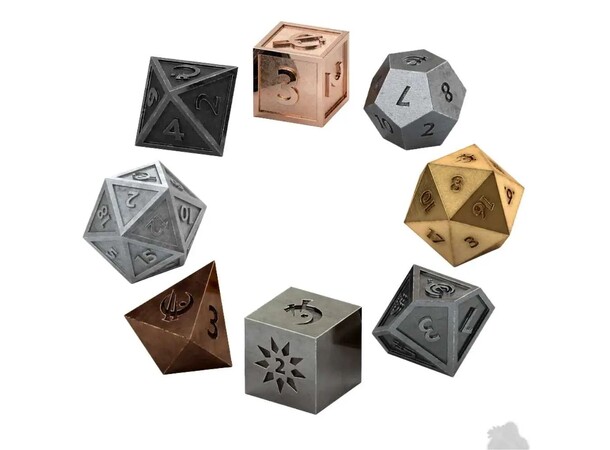 Mistborn RPG Deluxe Metal Dice Set 