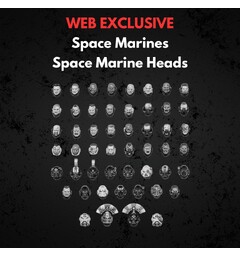 Space Marine Heads Warhammer 40K