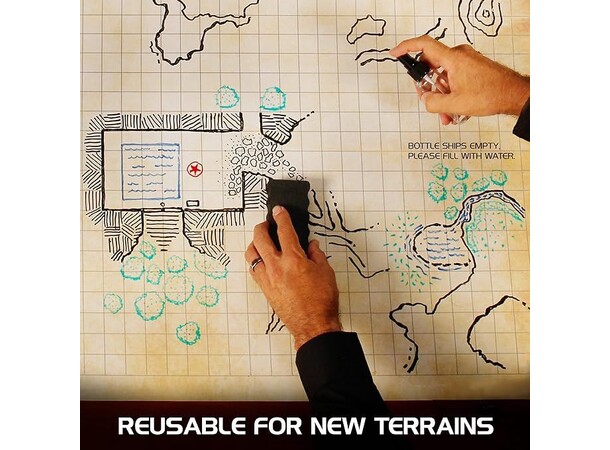 Tabletop RPG Grid Mat Campaign Kit 