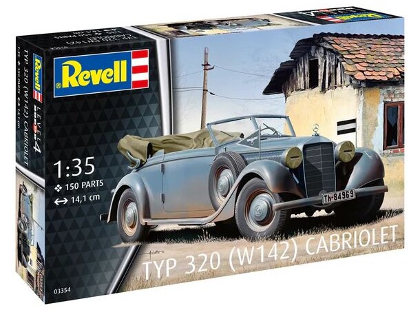 Type 320 (W142) Cabriolet Revell 1:35 Byggsats 