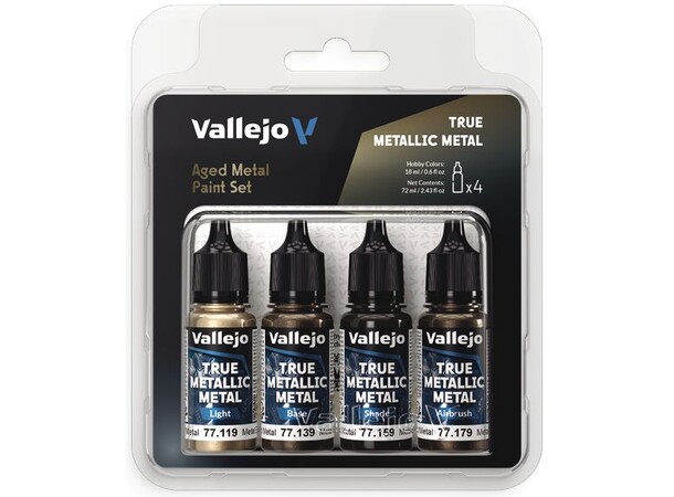 Vallejo True Metallic Set Aged Metal True Metallic Metal 