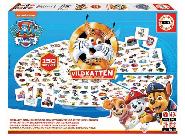 Vildkatten Paw Patrol Brädspel Svensk utgåva 