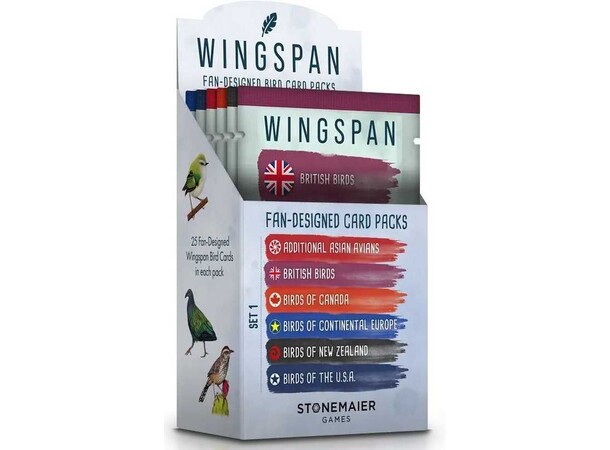 Wingspan Fan Designed Card Pack 1 Expansion till Wingspan 
